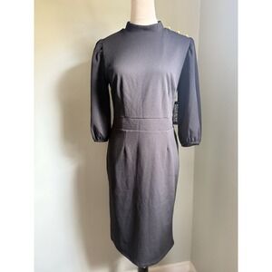 New York and‎ Company Black Retro Style Dress Medium Glam Party Cocktail NWT